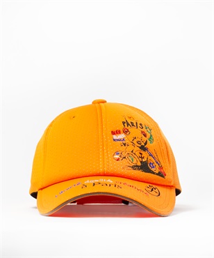 スプラッシュメッシュクマ刺繍CAP(20オレンジ-48)