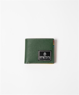 二つ折り財布 カード段6＜ソート小物＞(グリーン-フリー)
