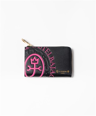 L字ファスナー二つ折り財布 カード段6＜コメット小物＞(ピンク-フリー)