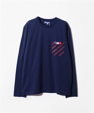 【EC限定】ロゴ柄ポケット付き長袖Tシャツ(59 ネイビー-44)