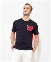 デニム調天竺半袖Tシャツ