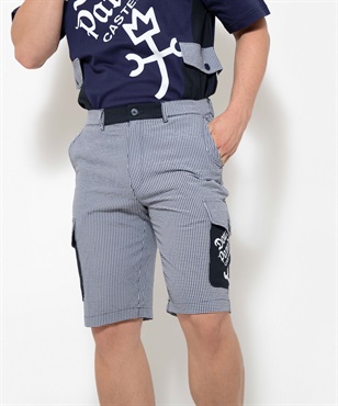 綿ポリサッカーチェックショートパンツ(58 ロイヤルブルー-46)