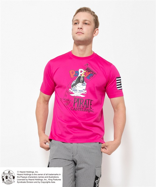 POPEYE(TM) スイスコットン天竺ポ半袖Tシャツ(70 オペラピンク-46)