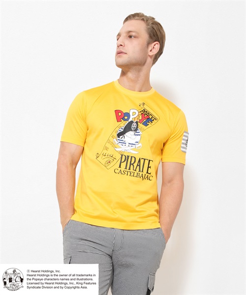 POPEYE(TM) スイスコットン天竺ポ半袖Tシャツ(30 イエロー-46)