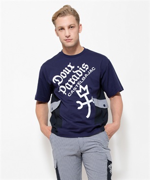 綿梨地天竺BIGシルエット半袖Tシャツ(59 ネイビー-46)