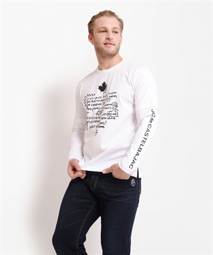 綿50S長袖Tシャツ(01ホワイト-46)
