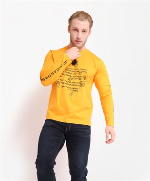 綿50S長袖Tシャツ(35マスタード-46)