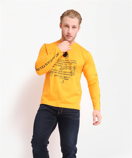 綿50S長袖Tシャツ(35マスタード-46)