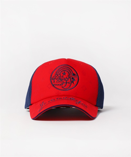 20SカツラギフロッキープリントCAP(80レッド-48)