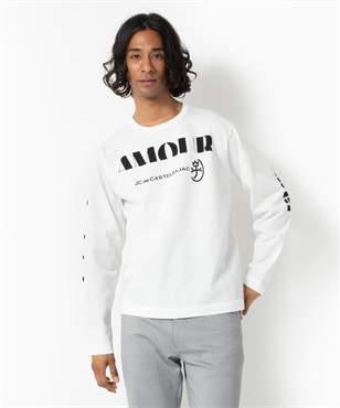 ポリエステルニット長袖Tシャツ(01ホワイト-46)