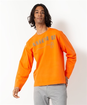 ポリエステルニット長袖Tシャツ(20オレンジ-46)