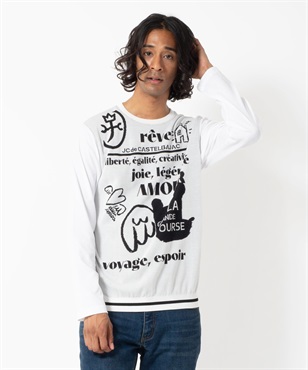 スーピマ綿スムース前身ニットTシャツ(01ホワイト-46)