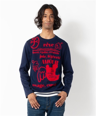 スーピマ綿スムース前身ニットTシャツ