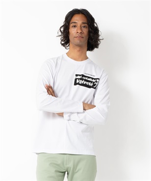 綿50/2天竺長袖Tシャツ(01ホワイト-46)