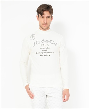 ミップストレッチスウェードハイネックTシャツ(01ホワイト-46)