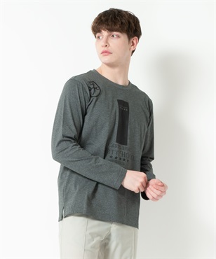 JCCホテル柄50s長袖Tシャツ(97チャコールグレー-46)