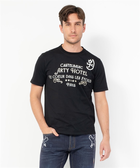 JCCホテル柄半袖Tシャツ(99ブラック-46)