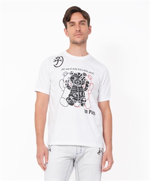KUMA柄50S半袖Tシャツ(01ホワイト-46)