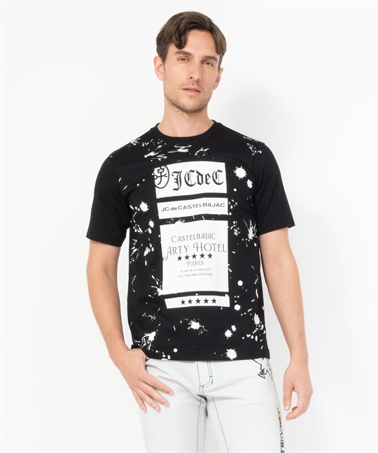 ペイントPt50S半袖Tシャツ(99ブラック-46)