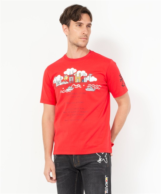 パラダイスPt50S半袖Tシャツ(80レッド-46)