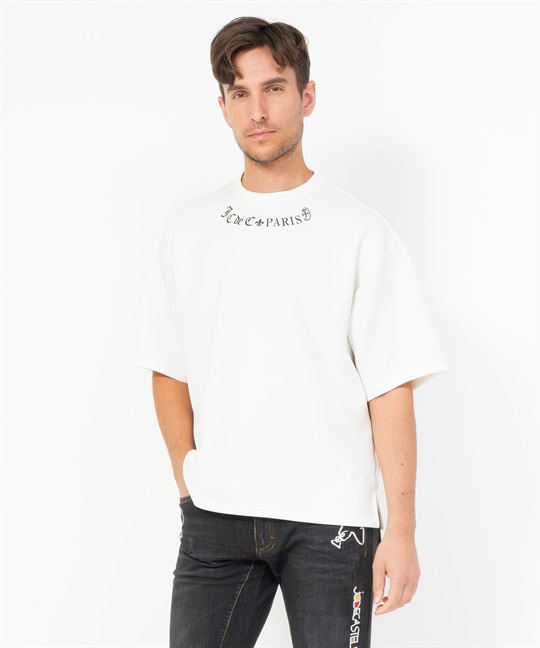 ポリエステルストレッチロゴPtBIG半袖Tシャツ(01ホワイト-46)