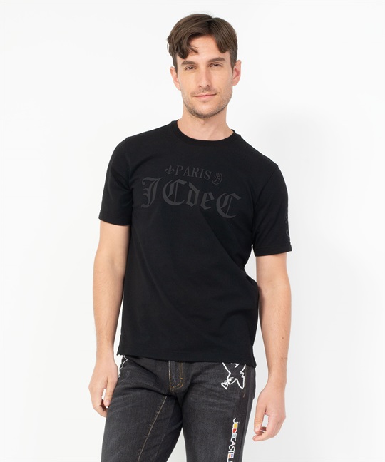 綿ポリエステルストレッチ鹿の子半袖Tシャツ(99ブラック-46)