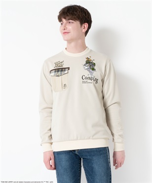 【TOM and JERRY】Peナイロン混トレーナー(12ベージュ-46)