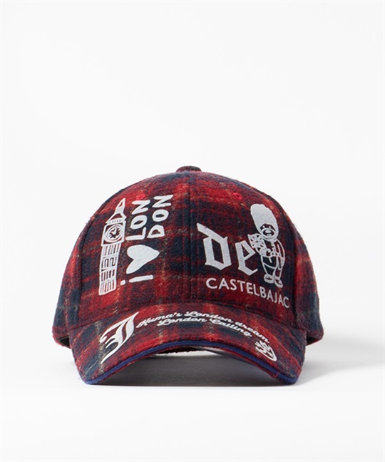 スライバーチェックCAP(80レッド-48)