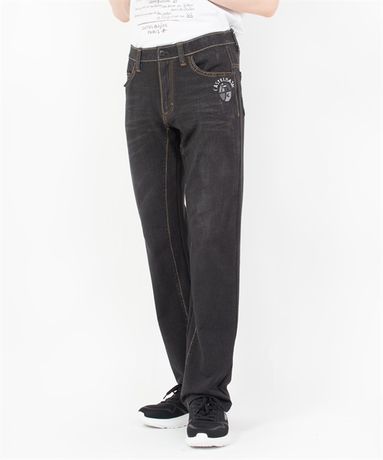 【カプセルコレクション】綿ナイロンユニオンジャック柄インクジェットパンツ(99ブラック-44)