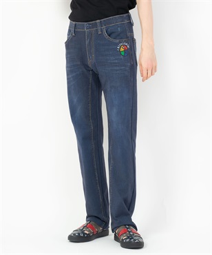 【カプセルコレクション】綿ナイロンユニオンジャック柄インクジェットパンツ(59ネイビー-44)