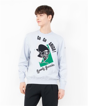 SPEEDY GONZALES柄ポリエステル糸インターシャセーター(94ライトグレー-46)