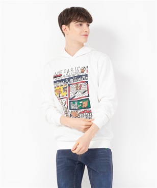 【カプセルコレクション】KUMA柄パーカー(01ホワイト-46)