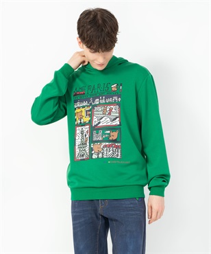 【カプセルコレクション】KUMA柄パーカー(40グリーン-46)