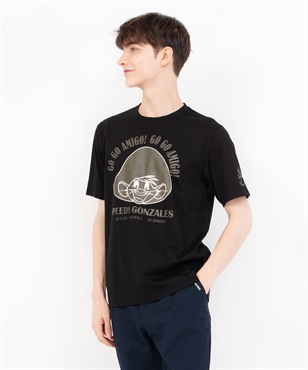 SPEEDY GONZALES柄プリント綿スムース半Tシャツ(99ブラック-46)