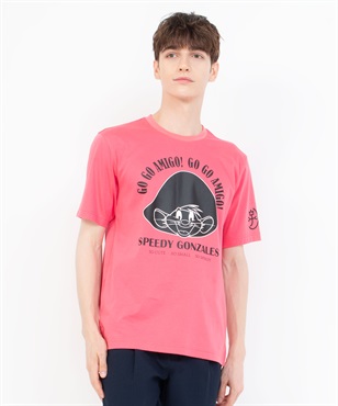 SPEEDY GONZALES柄プリント綿スムース半Tシャツ