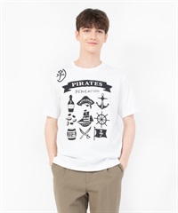 綿50/2パイレーツ柄半Tシャツ