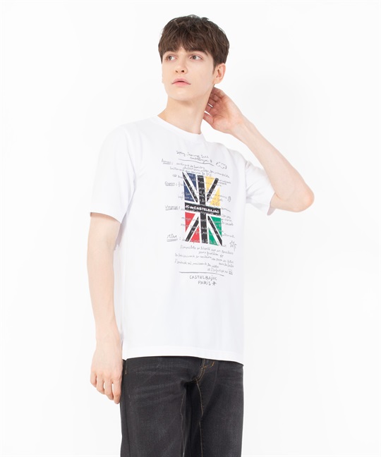 【カプセルコレクション】綿Pe鹿の子ユニオン半Tシャツ(01ホワイト-44)