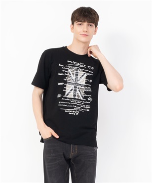 【カプセルコレクション】綿Pe鹿の子ユニオン半Tシャツ(99ブラック-44)