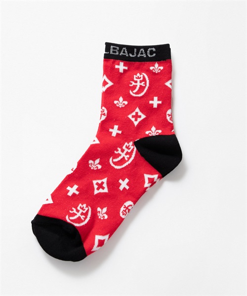 モノグラム柄 アンクル丈ソックス(80 レッド-40)