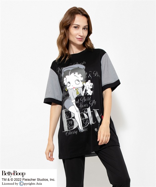 BETTY BOOP(TM) ビッグシルエット半袖Ｔシャツ(99 ブラック-40)