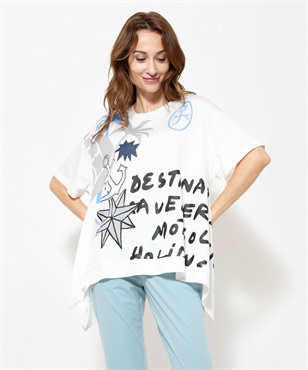 ギザリヨセル天竺マリンモチーフデザインTシャツ(01 ホワイト-40)