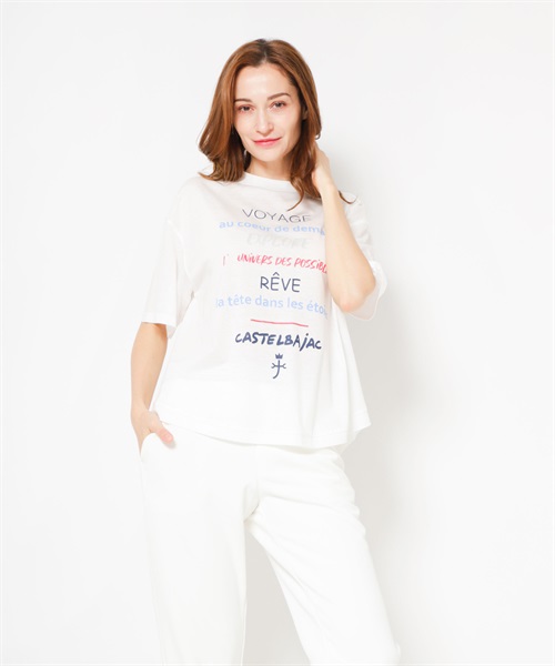 ロゴプリント 半袖Tシャツ(01ホワイト-40)