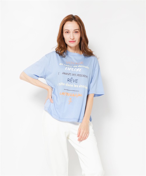 ロゴプリント 半袖Tシャツ(53サックス-40)
