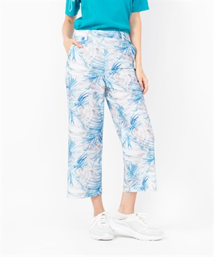 ボタニカル柄インクジェットPTアンクル丈パンツ(53サックス-38)