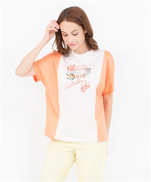 ギザンディ天竺キラキラPT半袖Tシャツ(13ペールベージュ-40)