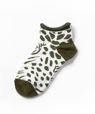 アニマル柄スニーカーソックス(01ホワイト-40)
