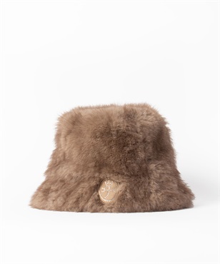 家紋ｽﾄｰﾝﾜｯﾍﾟﾝつきｴｺﾌｧｰﾊｯﾄ(18ブラウン-42)