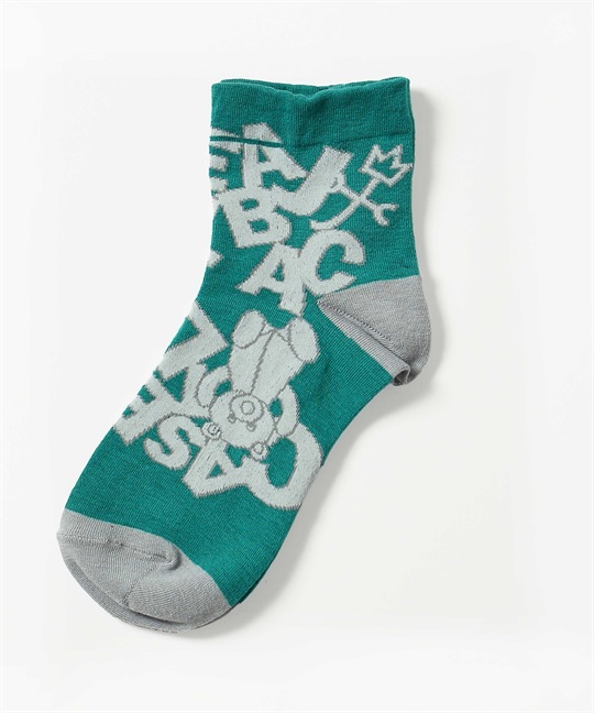 はき口ゆるめアンクルソックス(40グリーン-40)