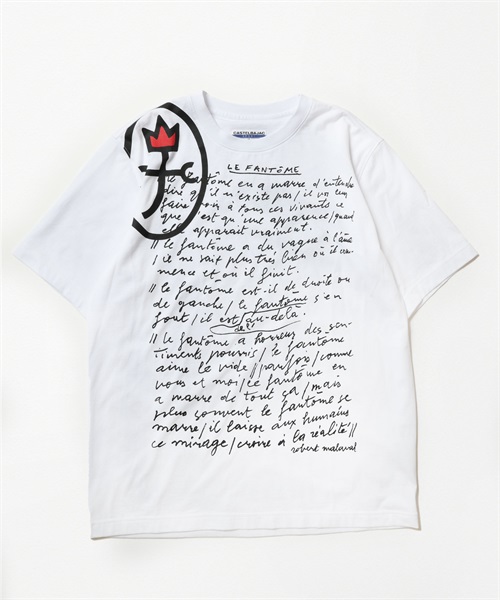 【EC限定】綿天竺50文字柄プリント　Tシャツ(01ホワイト-44)