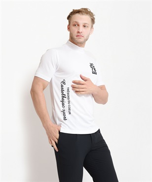 クールコアブルゾン入りモックネック半袖Tシャツ(01 ホワイト-46)